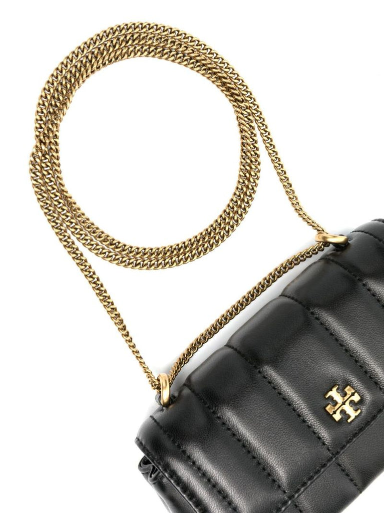 Black Kira Mini Quilted Leather Shoulder Bag