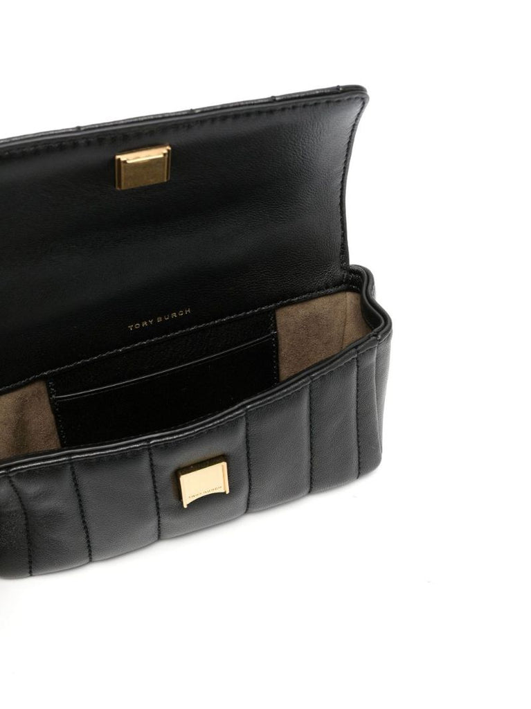 Black Kira Mini Quilted Leather Shoulder Bag