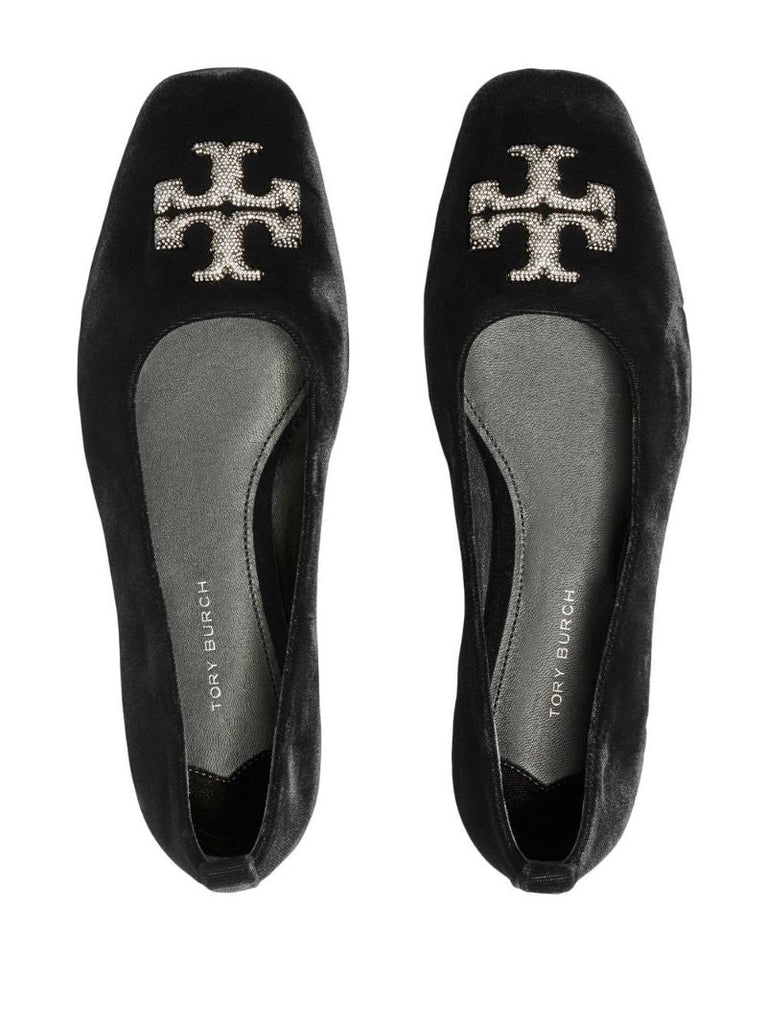 Black Eleanor Velvet Ballet Flats