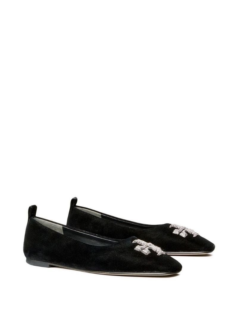 Black Eleanor Velvet Ballet Flats
