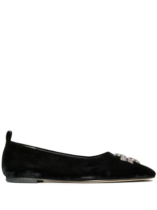 Black Eleanor Velvet Ballet Flats