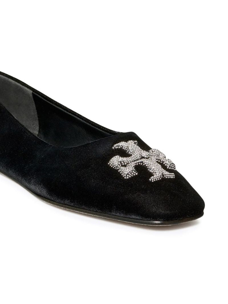 Black Eleanor Velvet Ballet Flats