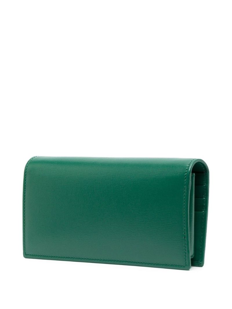 Green Horsebit 1955 Leather Chain Wallet