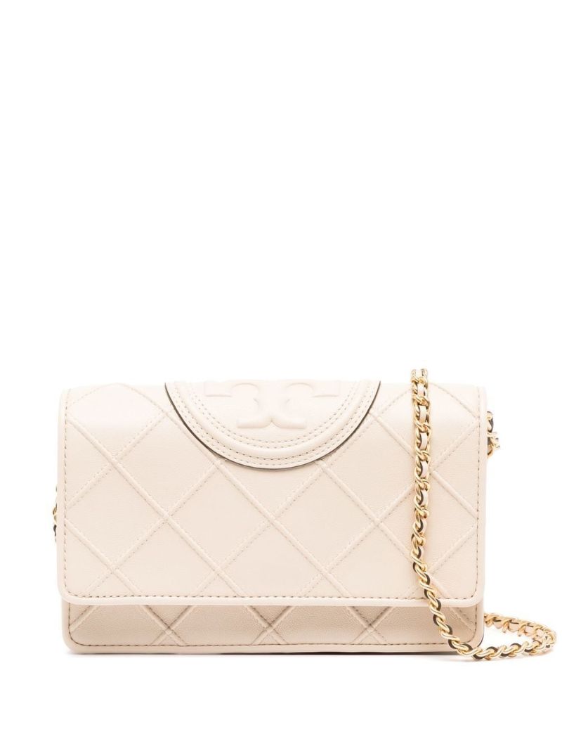 Neutral Fleming Leather Cross Body Bag