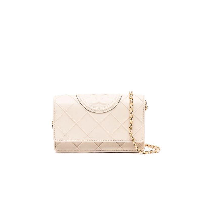 Neutral Fleming Leather Cross Body Bag