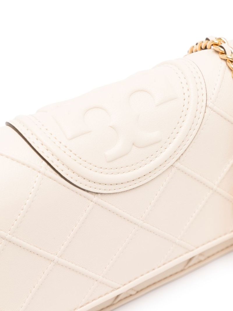 Neutral Fleming Leather Cross Body Bag