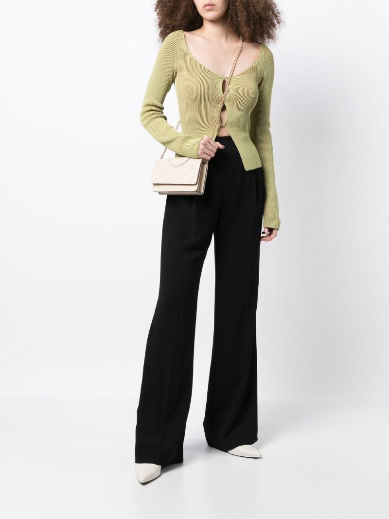 Neutral Fleming Leather Cross Body Bag