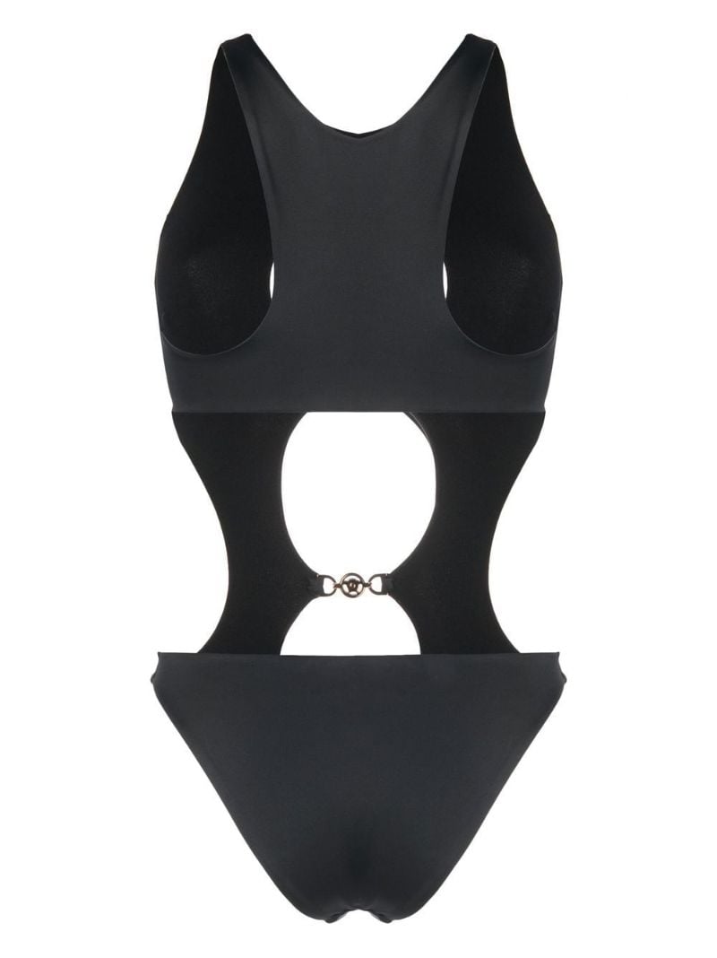 Black Medusa Detail Cut-out Swimsuit