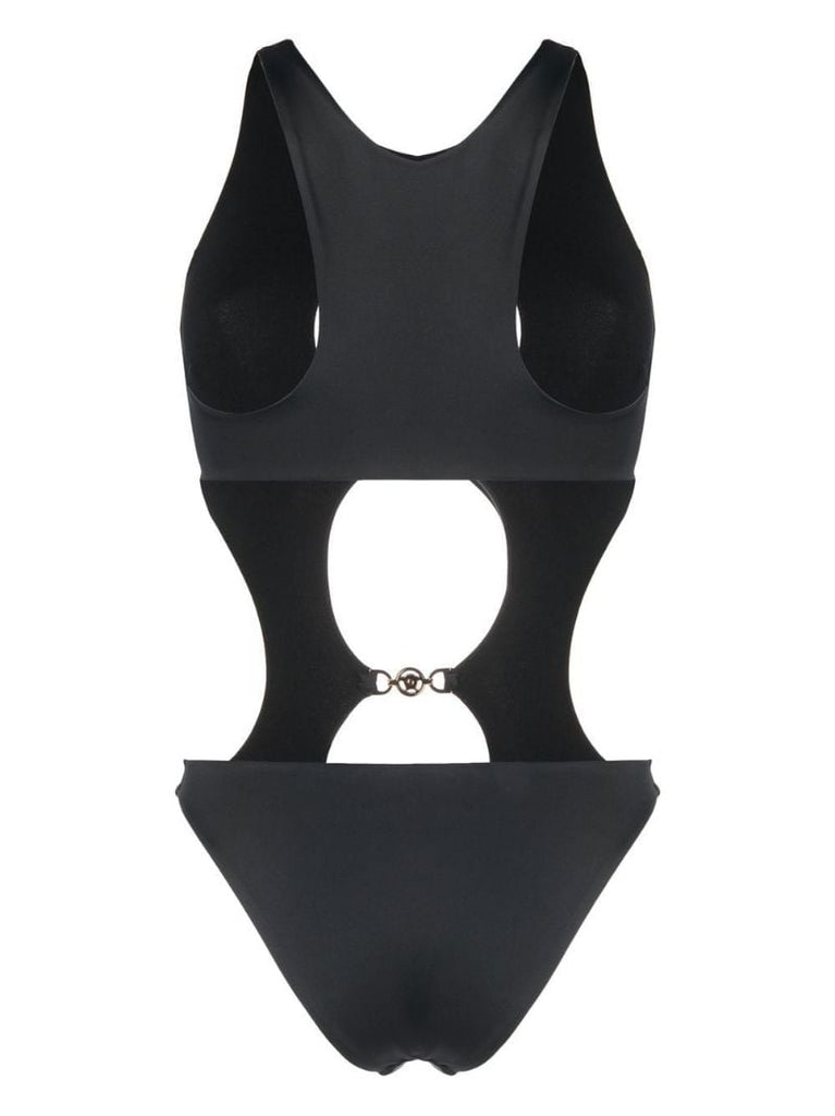 Black Medusa Detail Cut-out Swimsuit