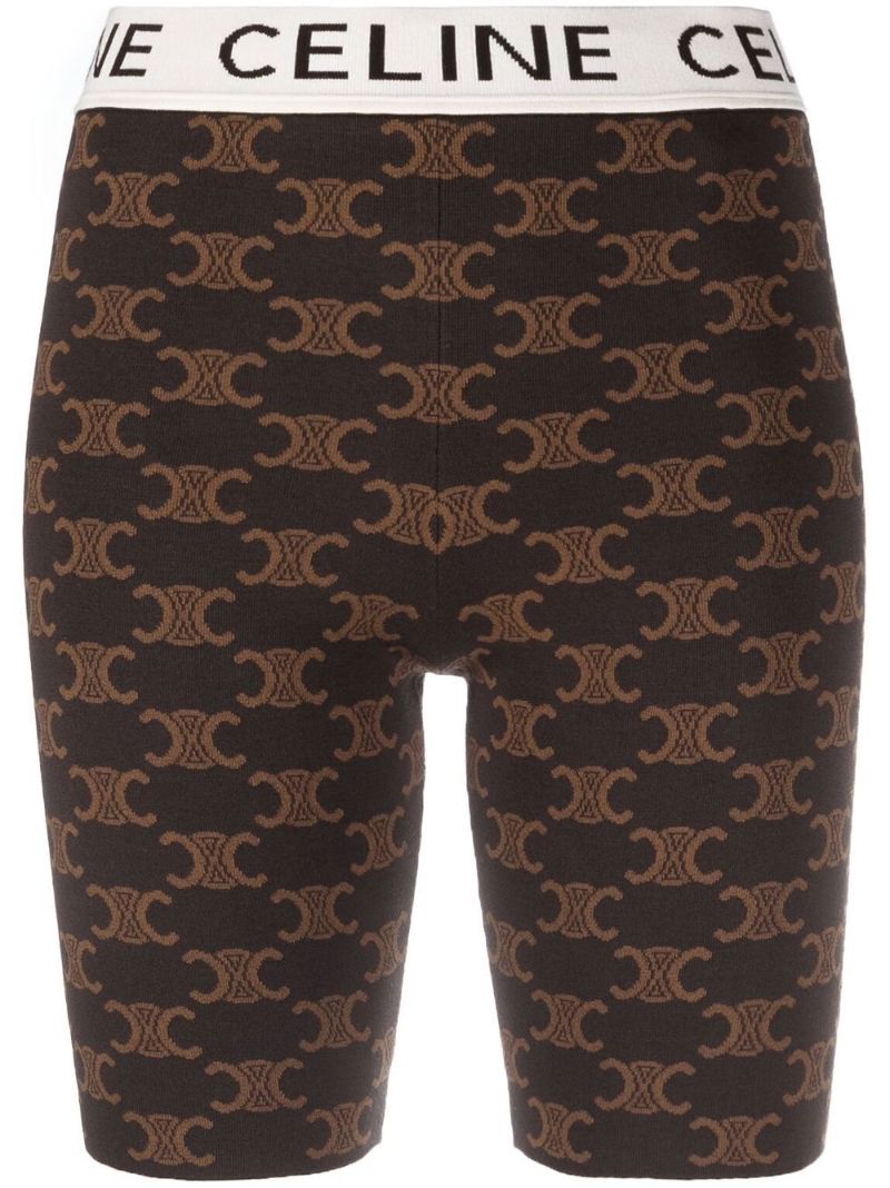 Brown Logo Band Shorts