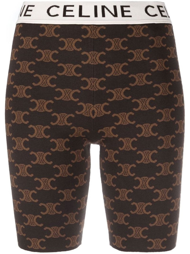 Brown Logo Band Shorts
