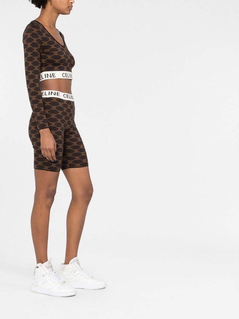 Brown Logo Band Cropped Top