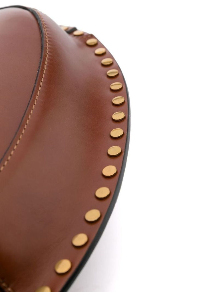 Brown Oskan Moon Leather Shoulder Bag