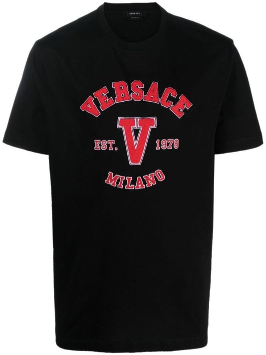 Black Logo AppliquÃ_x0083_Â© T-shirt
