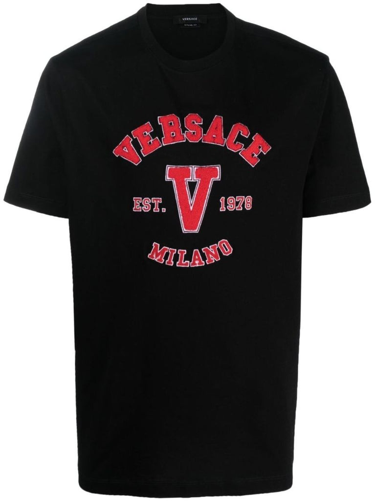 Black Logo AppliquÃ_x0083_Â© T-shirt