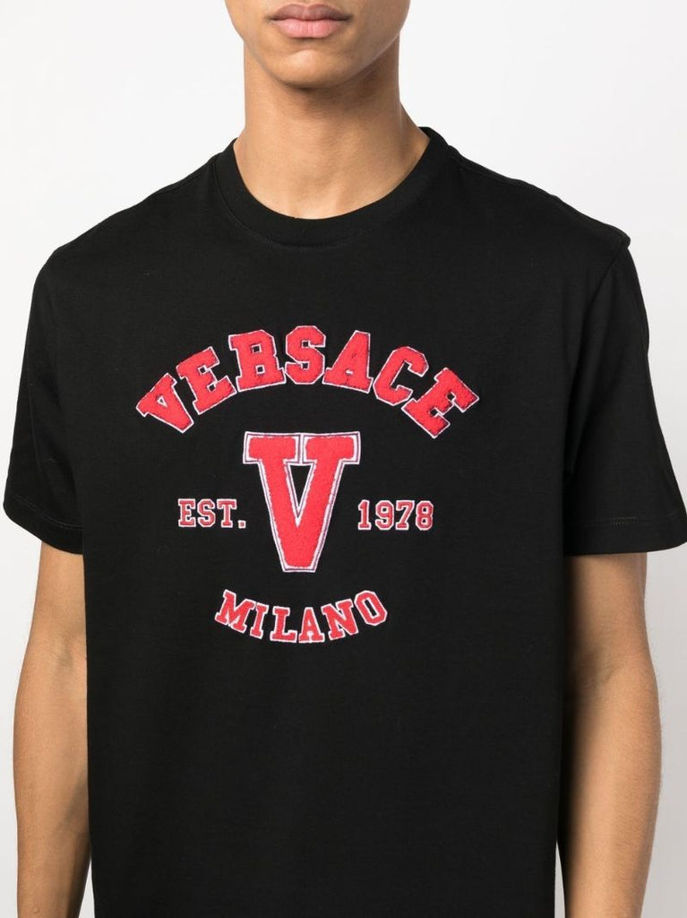 Black Logo AppliquÃ_x0083_Â© T-shirt