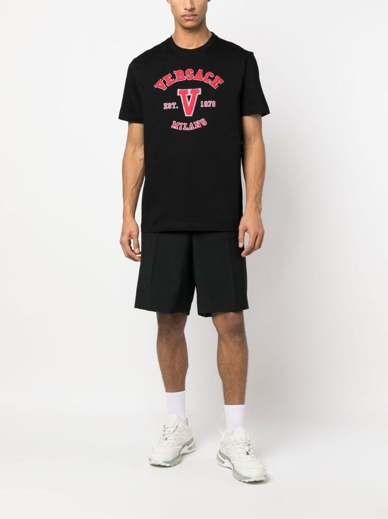 Black Logo AppliquÃ_x0083_Â© T-shirt