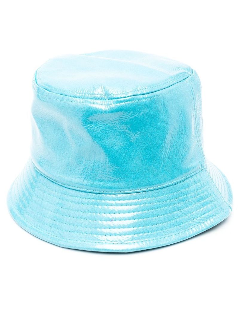 Blue High-shine Bucket Hat