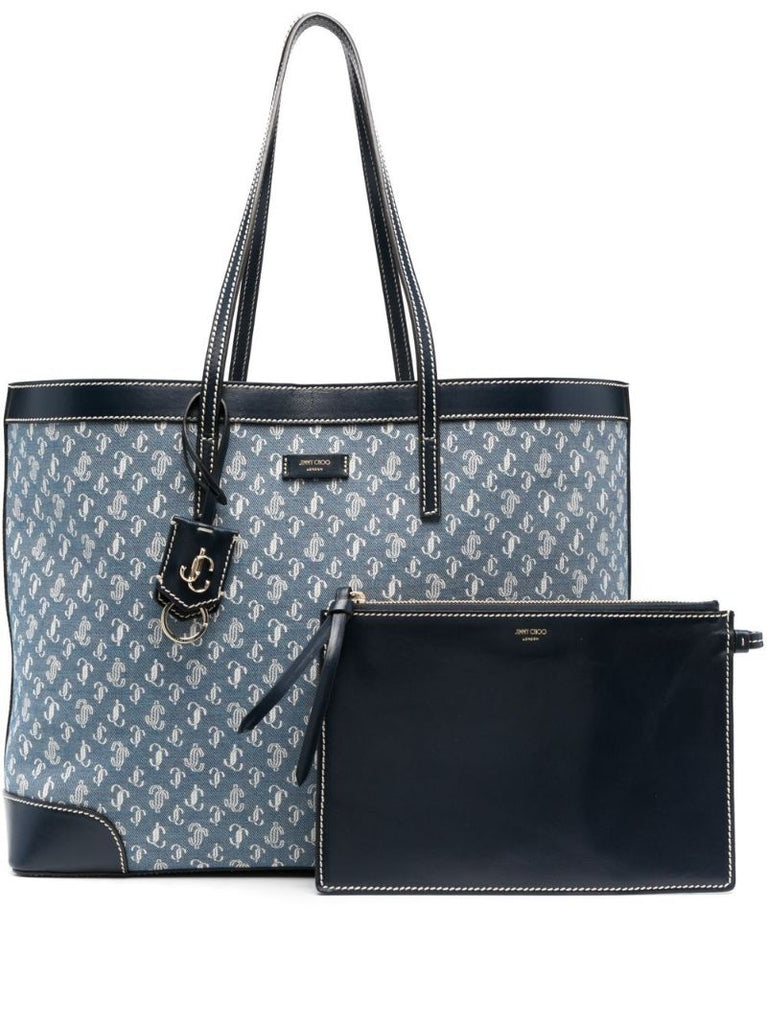 Blue Nine2five Jc Monogram Tote Bag