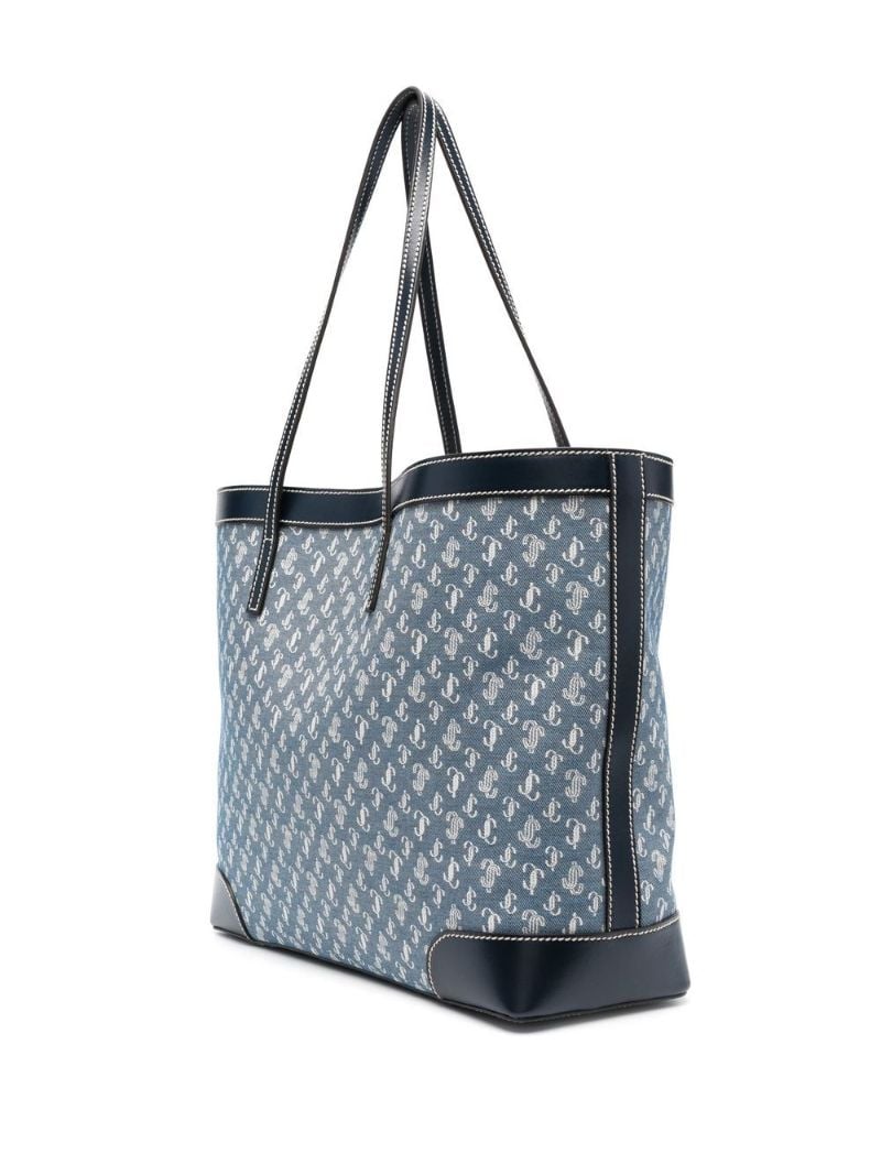 Blue Nine2five Jc Monogram Tote Bag