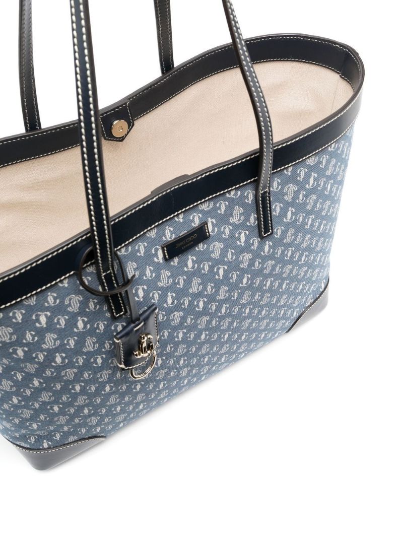 Blue Nine2five Jc Monogram Tote Bag
