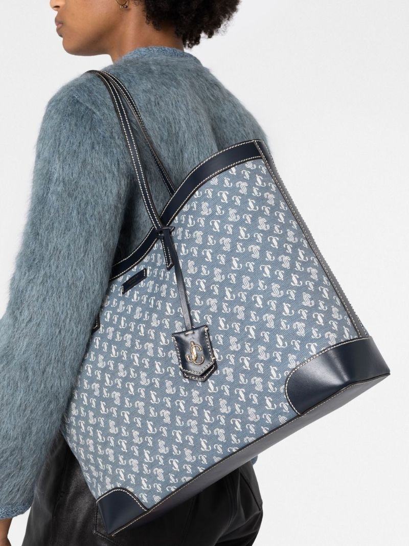 Blue Nine2five Jc Monogram Tote Bag