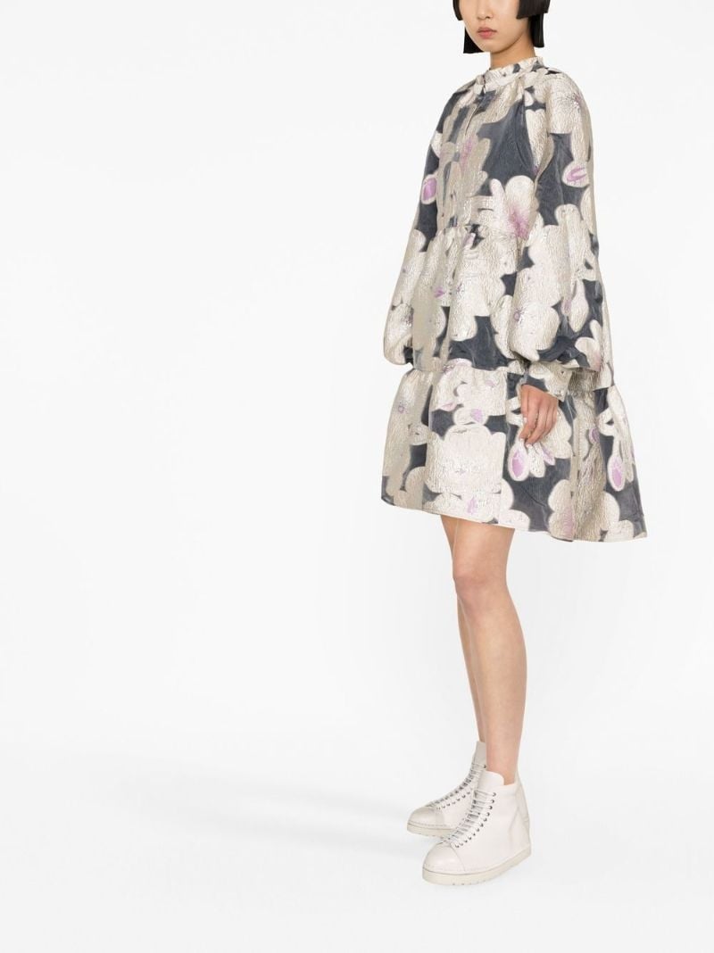 Neutral Jasmine Tiered Mini Dress
