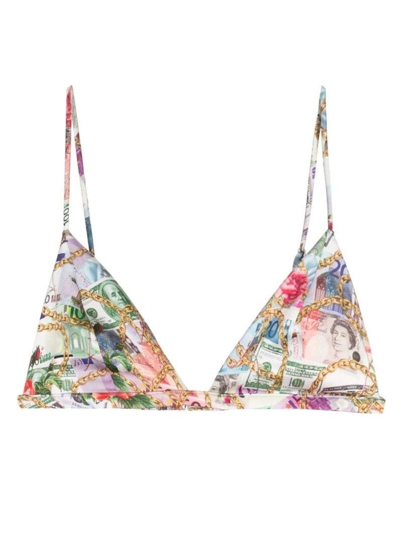 Multicolour So Money Luxe Silk Triangle Bra