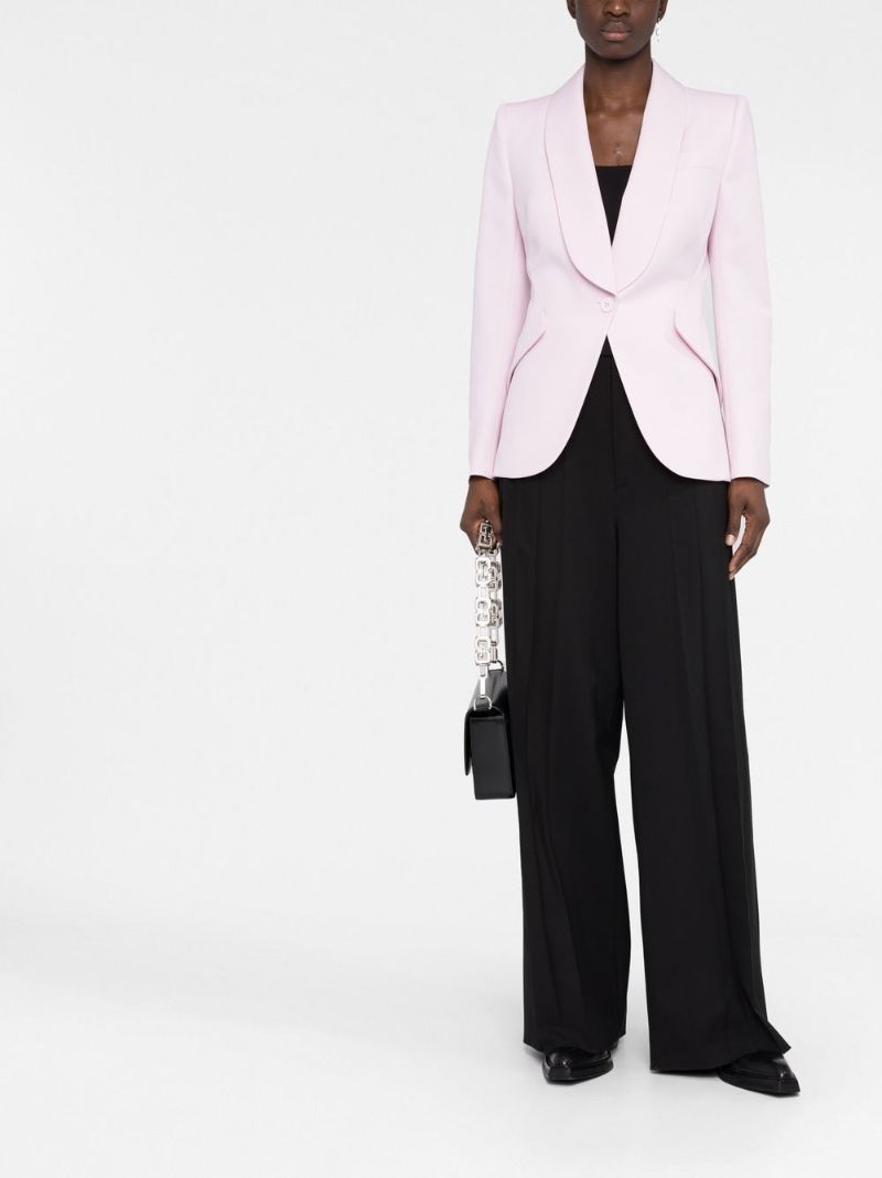 Pink Single-breasted Blazer