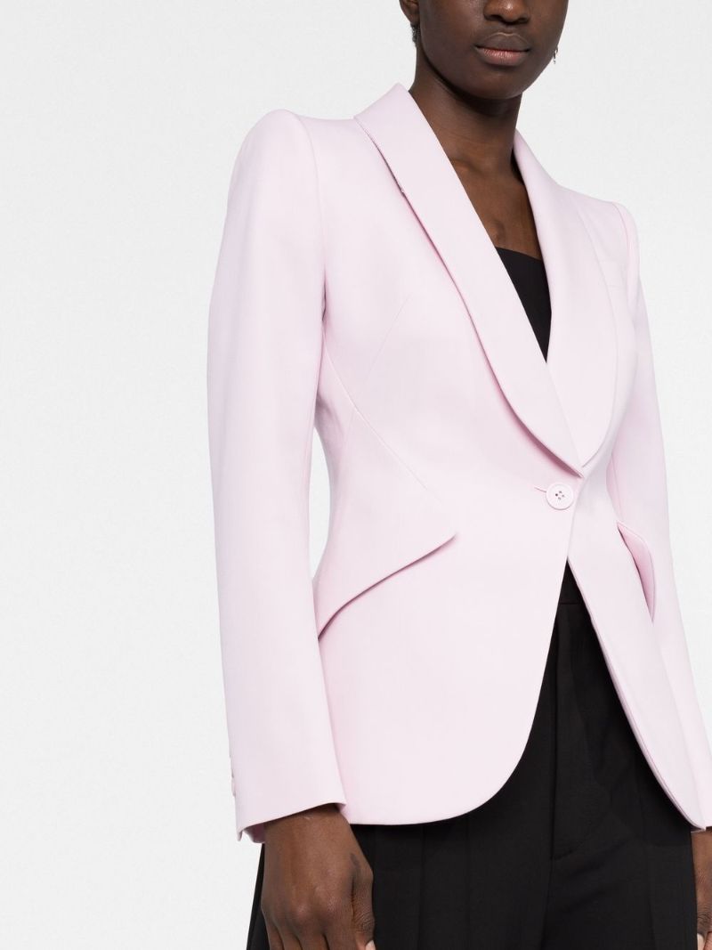 Pink Single-breasted Blazer