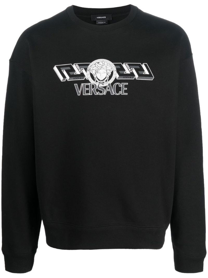 Black Logo Print Sweatshirt