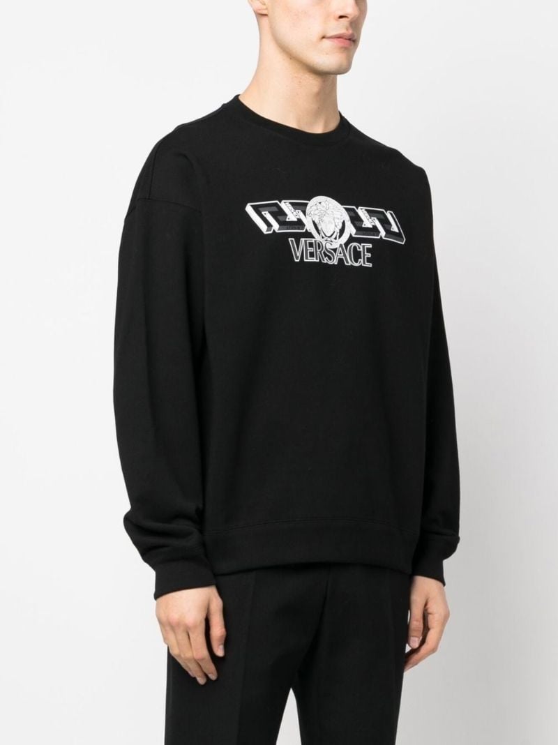 Black Logo Print Sweatshirt
