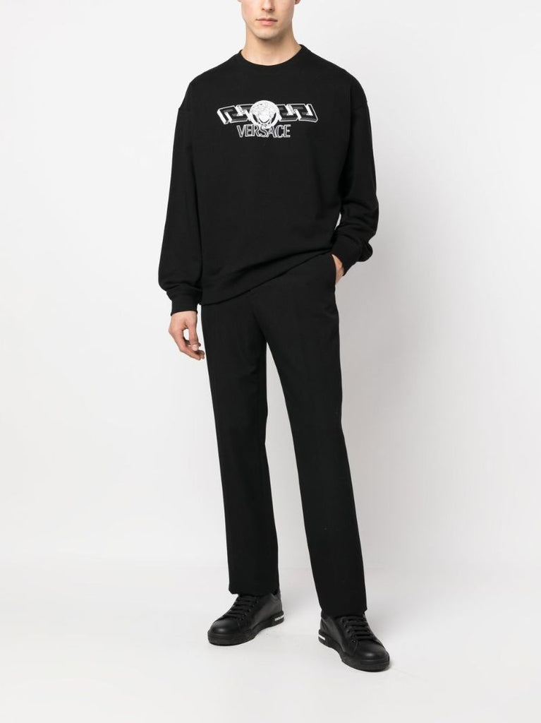 Black Logo Print Sweatshirt