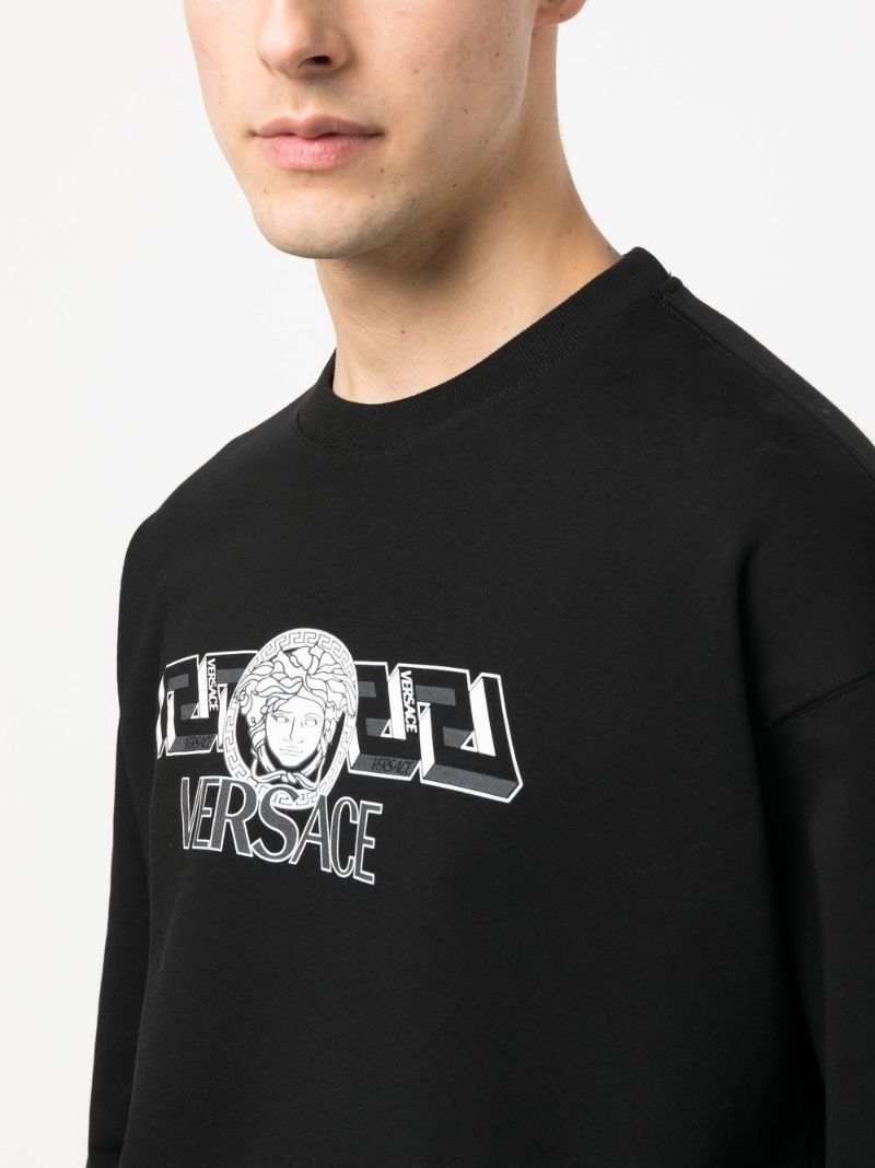 Black Logo Print Sweatshirt