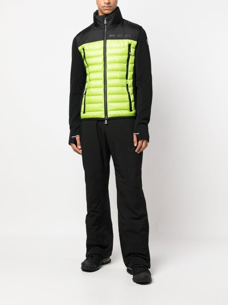 Black Logo-patch Funnel Neck Jacket