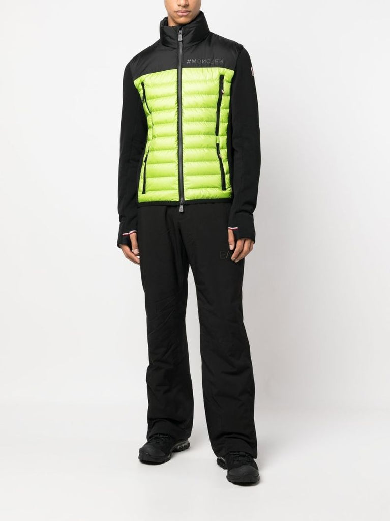 Black Logo-patch Funnel Neck Jacket