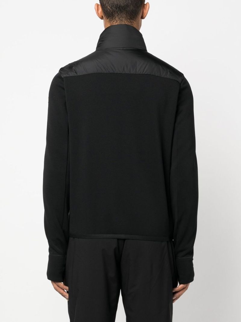 Black Logo-patch Funnel Neck Jacket