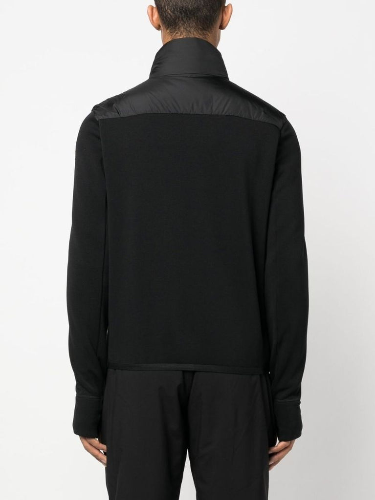 Black Logo-patch Funnel Neck Jacket