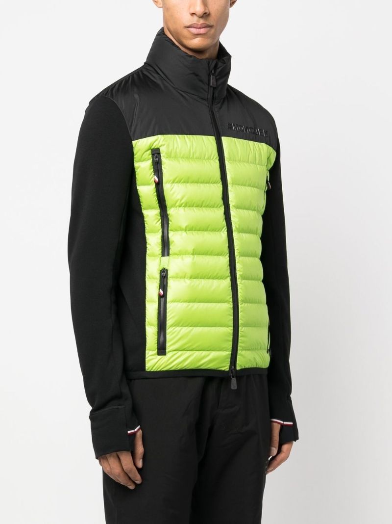 Black Logo-patch Funnel Neck Jacket