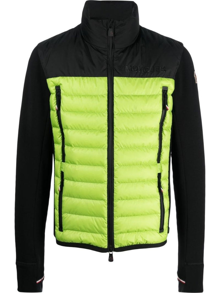 Black Logo-patch Funnel Neck Jacket