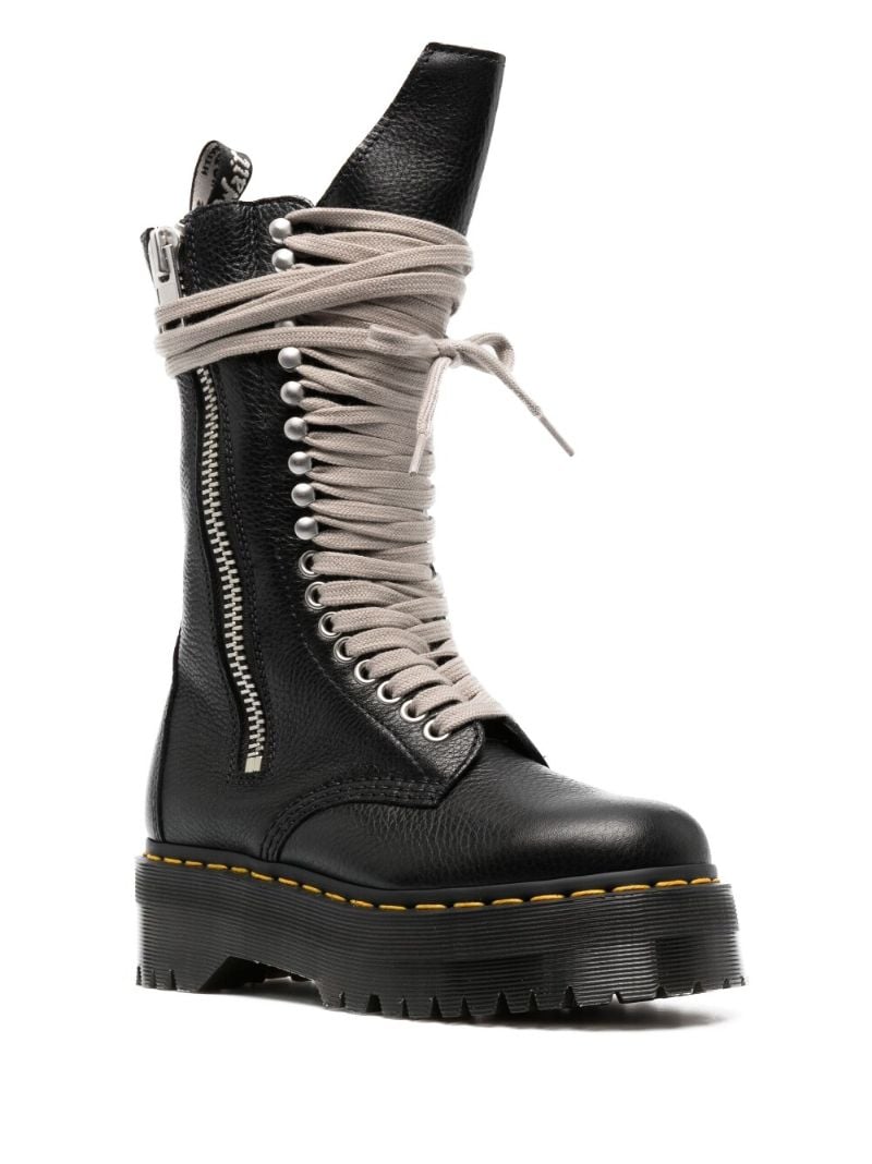 Black X Dr. Martens 1918 Textured Lace-up Boots