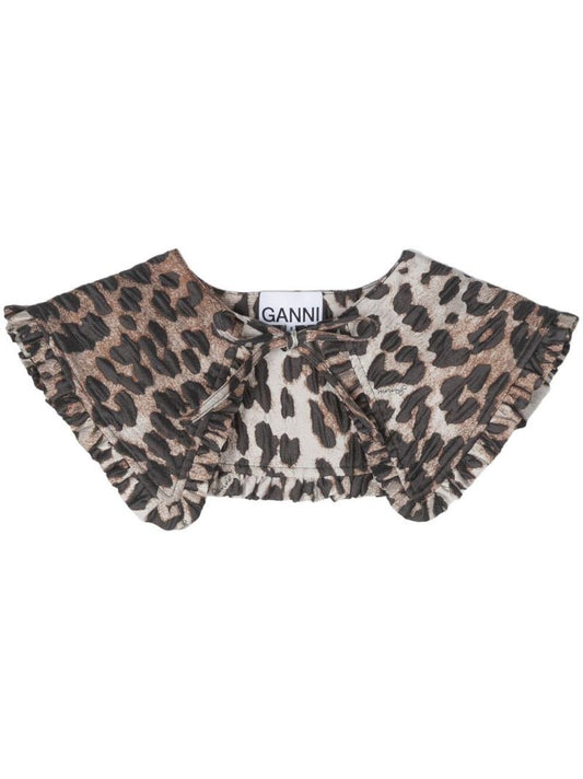 Brown Leopard Print Collar
