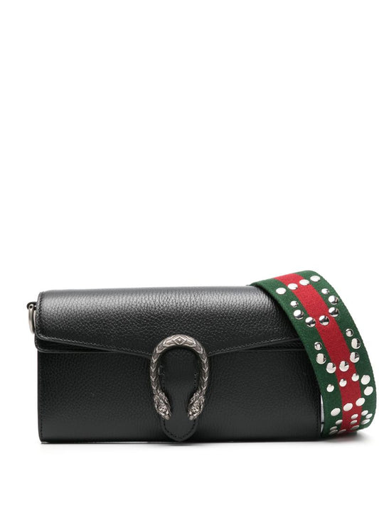 Black Dionysus Mini Leather Cross Body Bag
