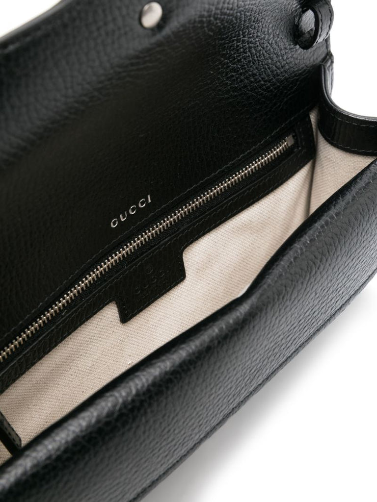 Black Dionysus Mini Leather Cross Body Bag