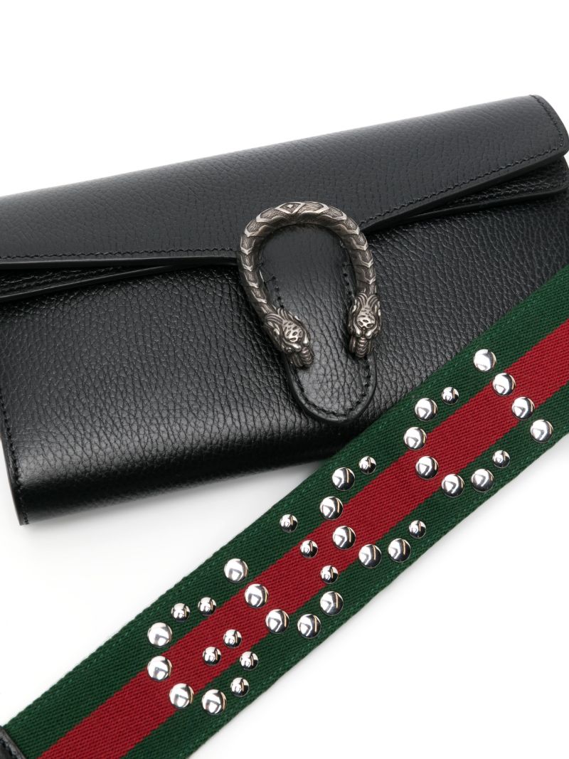 Black Dionysus Mini Leather Cross Body Bag