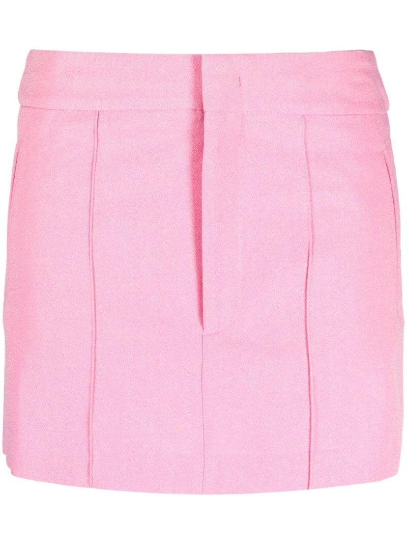 Pink Panelled Mini Skirt