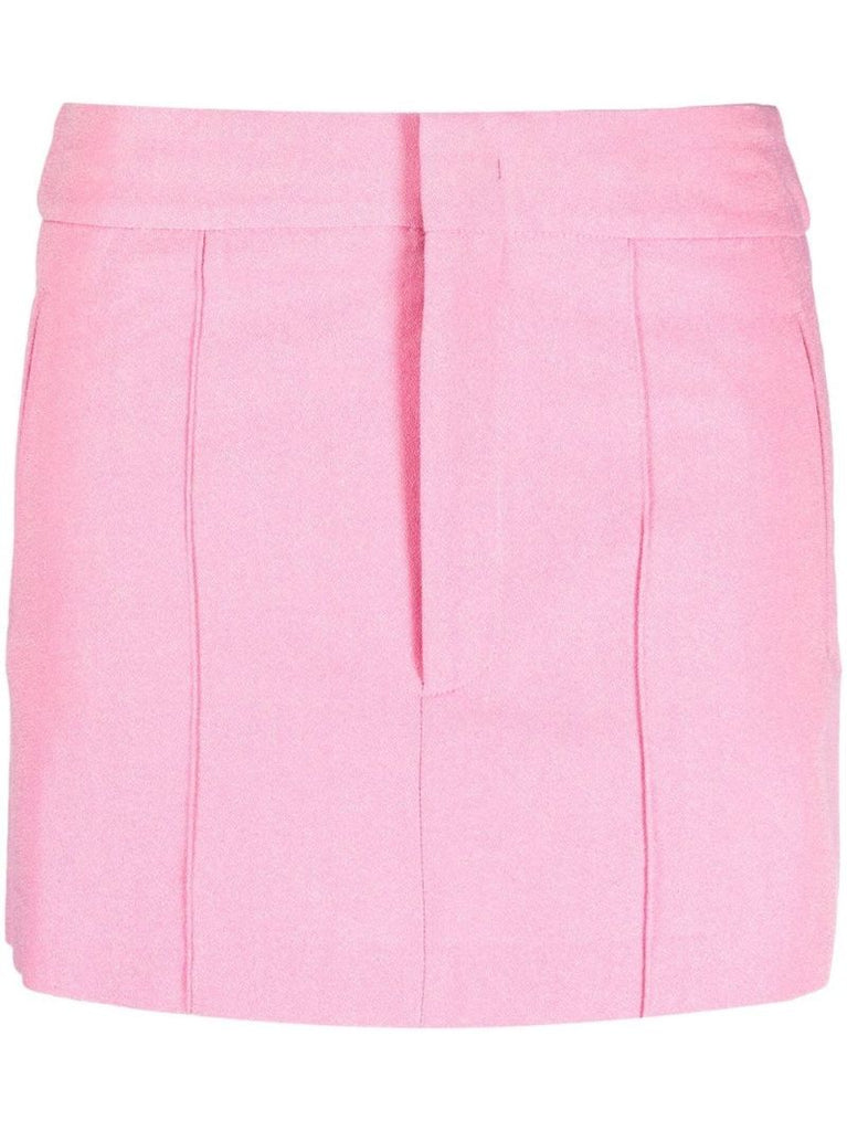 Pink Panelled Mini Skirt