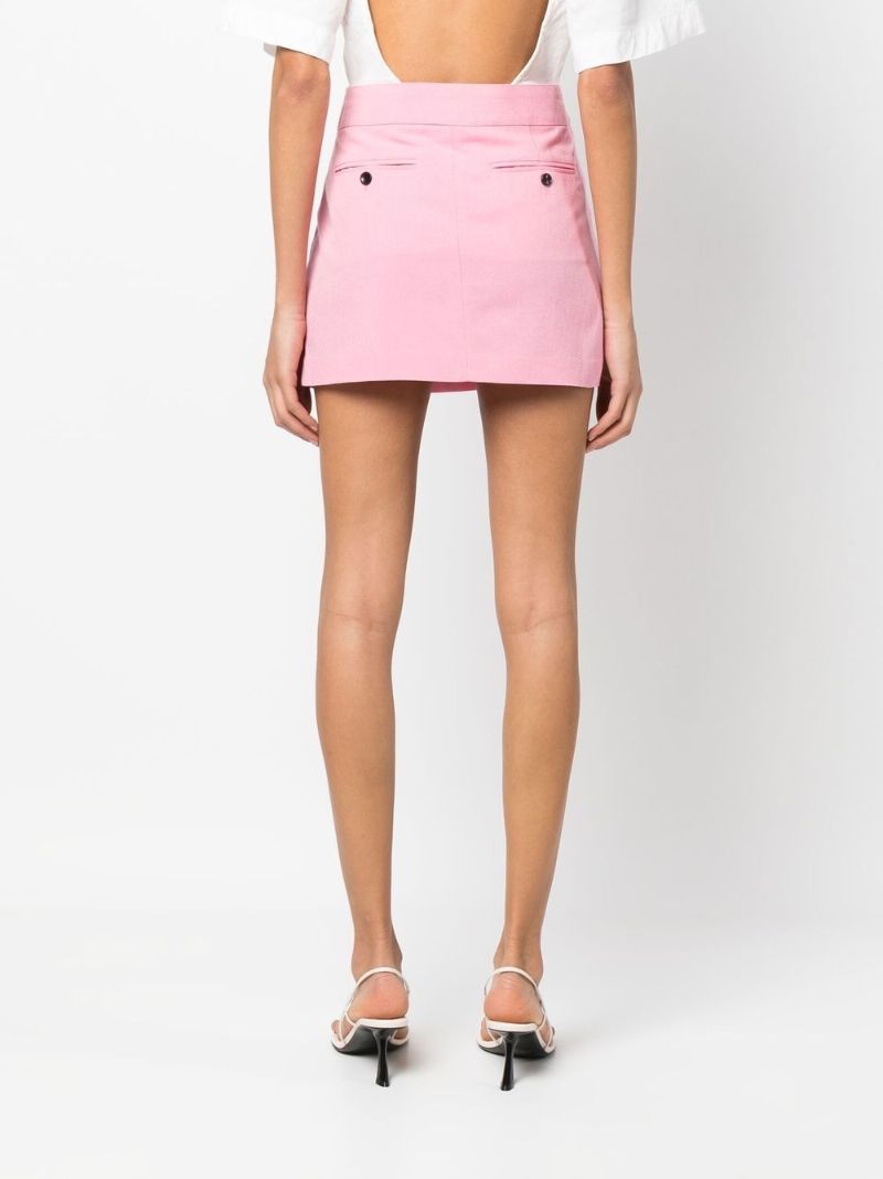 Pink Panelled Mini Skirt