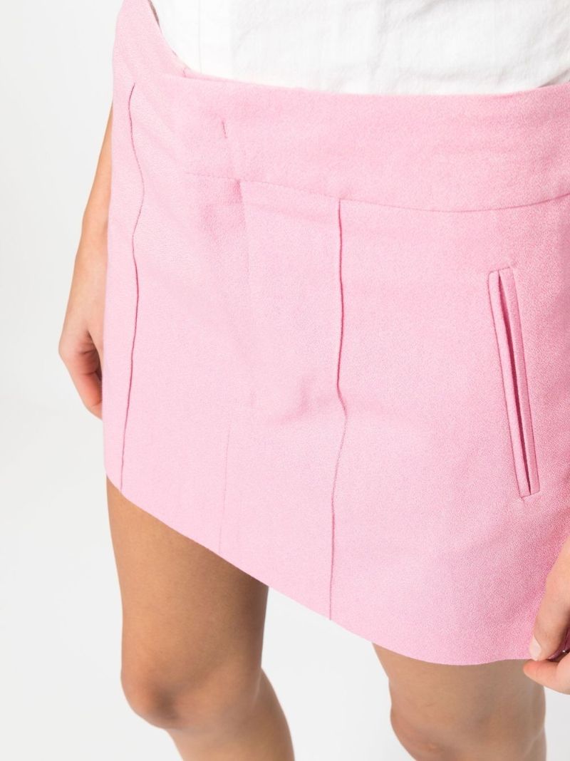 Pink Panelled Mini Skirt
