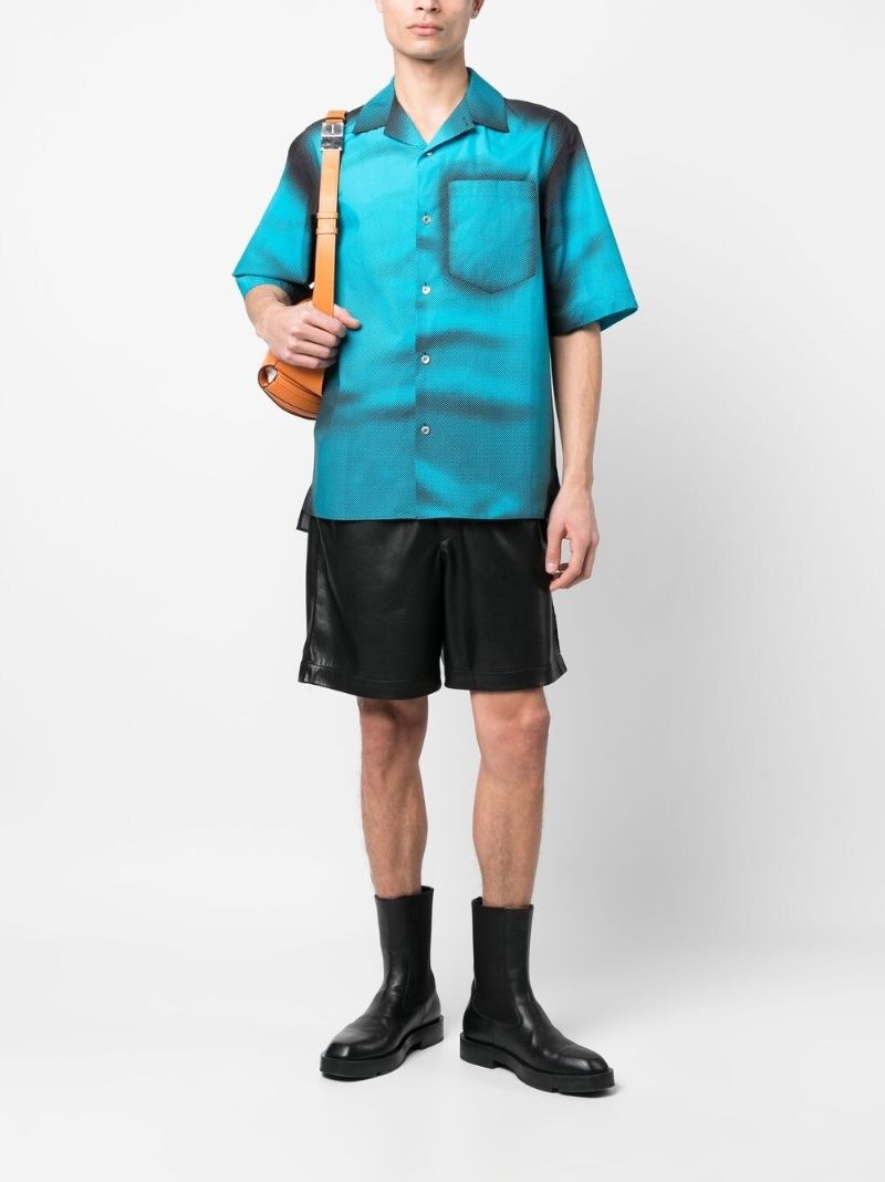 Blue Shadow Print Cotton Shirt